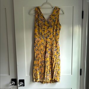 Banana Republic Yellow Floral Midi Dress